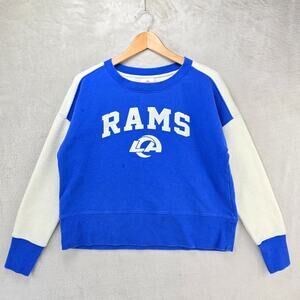 NFL‎ Los Angeles Rams Sweater Teens Apparel Girls Large 11/13 Blue White *FLAWS*